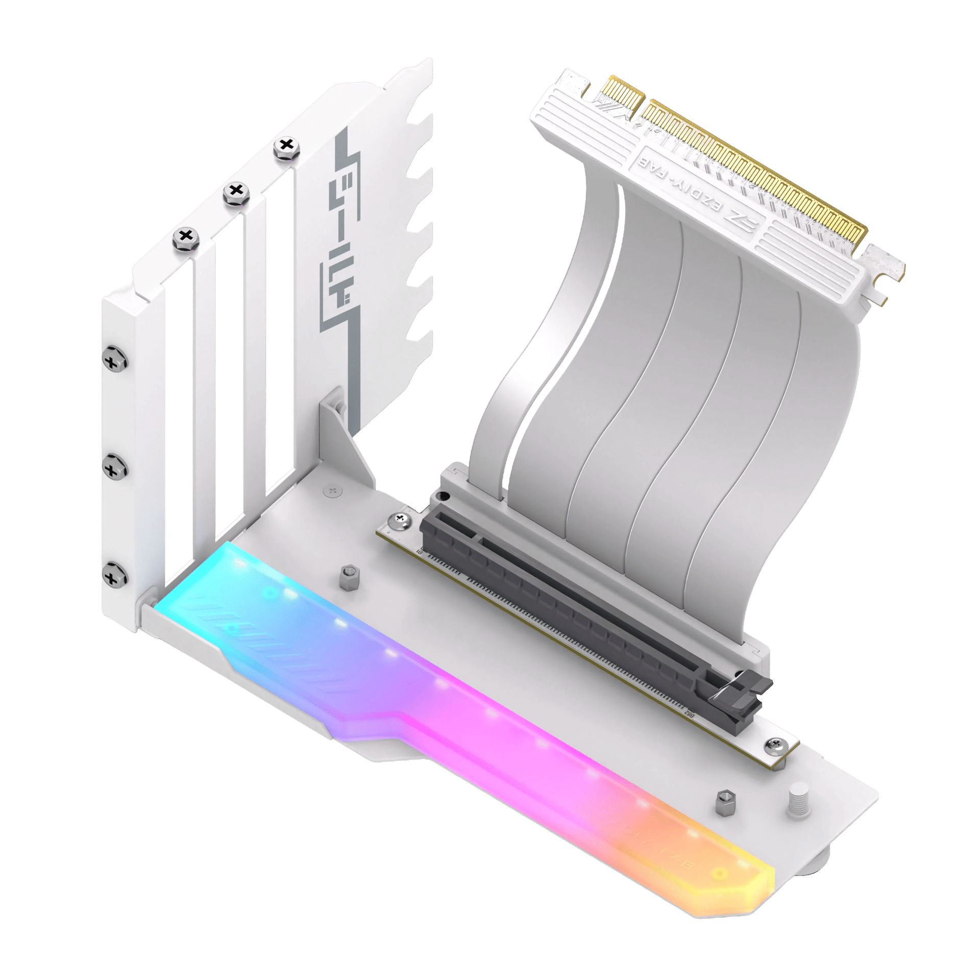 EZDIY FAB SHIELD ARGB Vertical GPU Mount ARGB WHITE