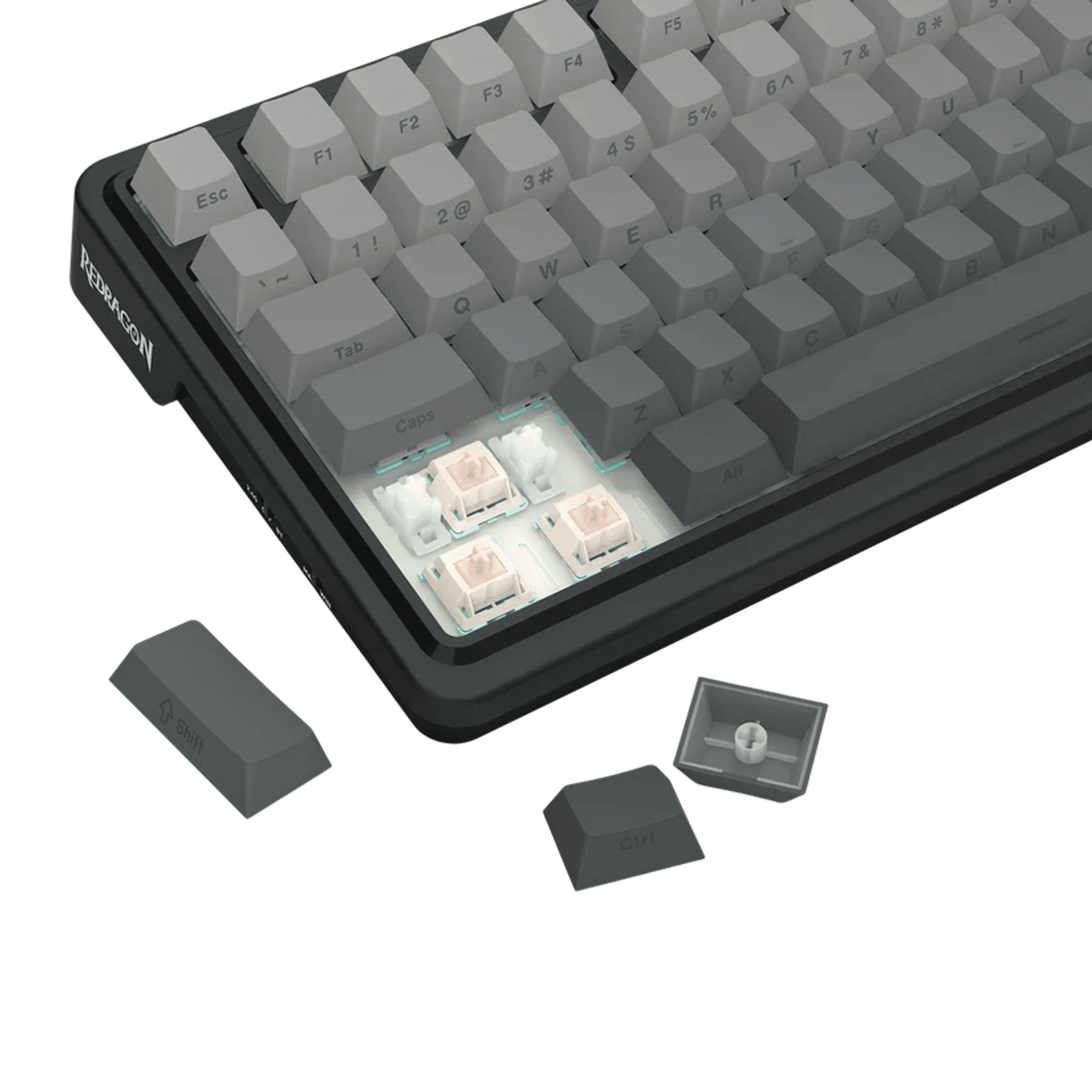 Redragon K686SP PRO Grey Side Printed Wireless RGB Gasket Gaming Keyboard — image 5