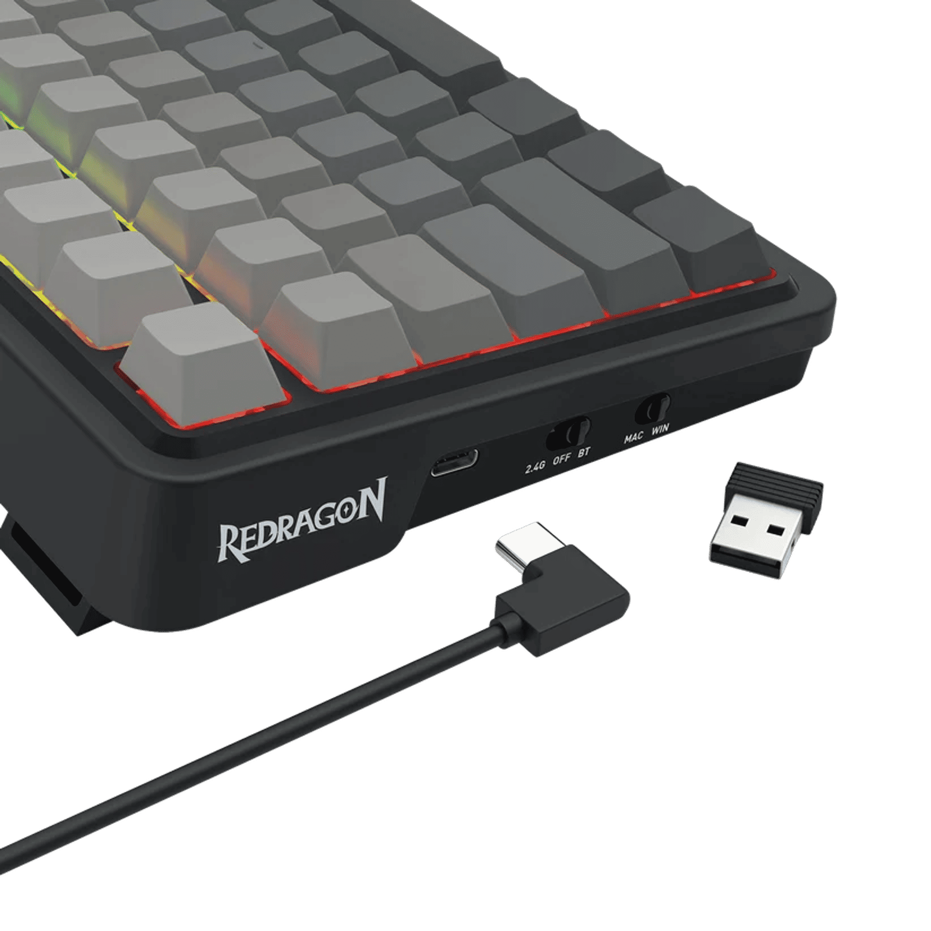 Redragon K686SP PRO Grey Side Printed Wireless RGB Gasket Gaming Keyboard — image 6