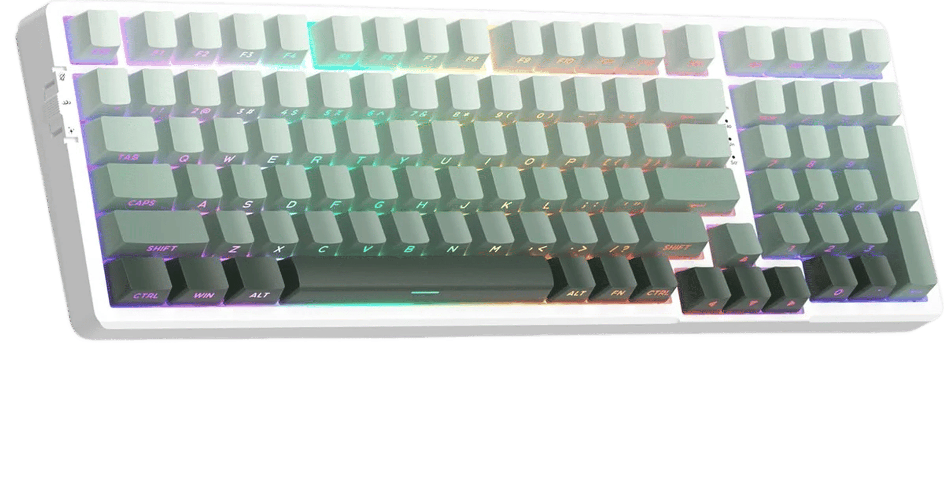 Magegee Light100 White green (Side Printed PBT Keycaps) Mechanical Gaming Keyboard — image 2